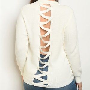 OFF WHITE PLUS SIZE SWEATER